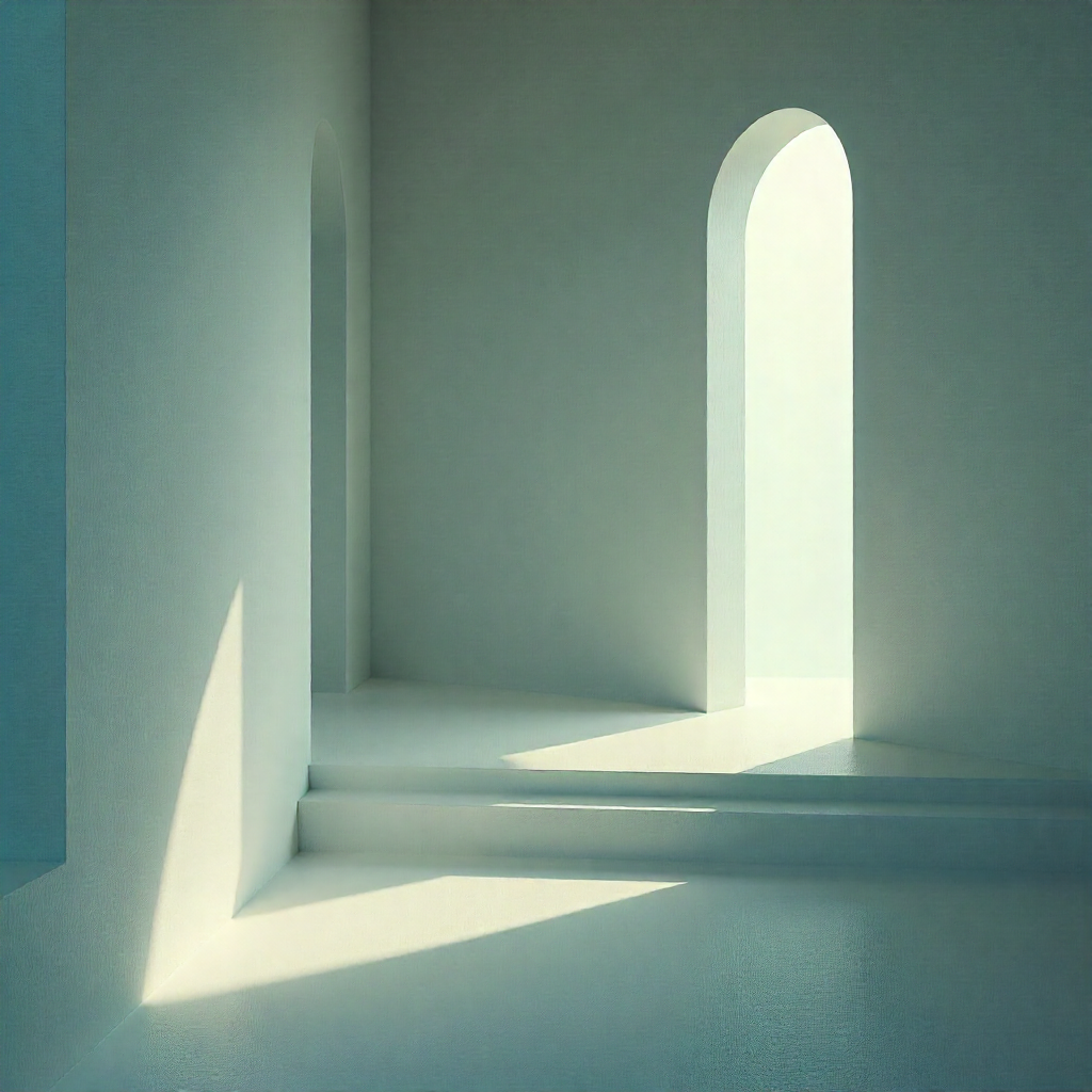 Natural lighting creating warm atmosphere in modern living space